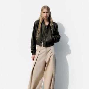 Zara Faux Leather Bomber